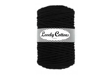 BLACK - cotton cord 3mm