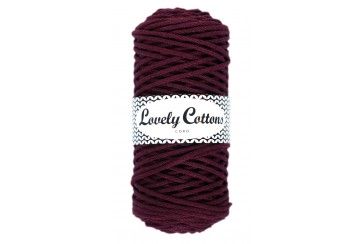 BURGUNDY - cotton cord 3mm