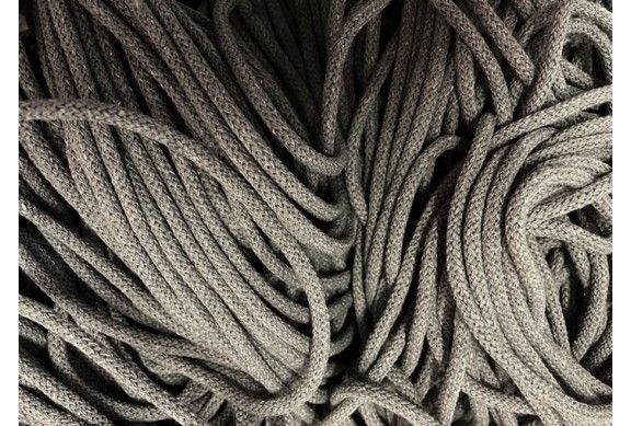 SZARY CIEMNY (1000M) - sznurek bawełniany 5mm