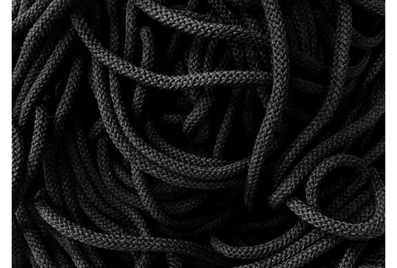 CZARNY (1000M) - sznurek bawełniany 5mm