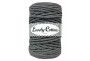 GRAPHITE WITH SILVER THREAD - cotton cord 5mm