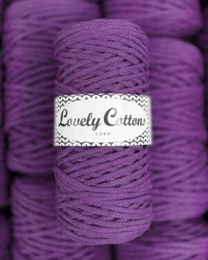 FIOLETOWY - sznurek bawełniany 3mm