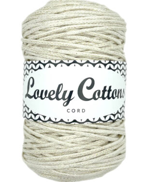 NATURALNY ZE ZŁOTĄ NITKĄ - sznurek bawełniany 2mm