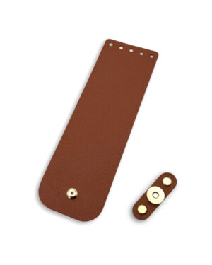 Klapka do torebki 7x22 cm z zapięciem magnetycznym + mocowanie z nitami