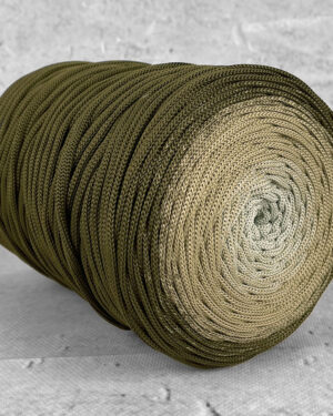 OMBRE KHAKI / OLIWKOWY / ALOES - sznurek poliestrowy 5mm