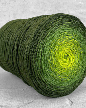 OMBRE KHAKI / AWOKADO / LIMONKA - sznurek poliestrowy 5mm