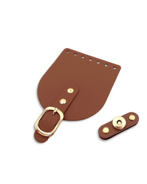 Klapka do etui 10x12 cm z krótkim paskiem + mocowanie z nitami